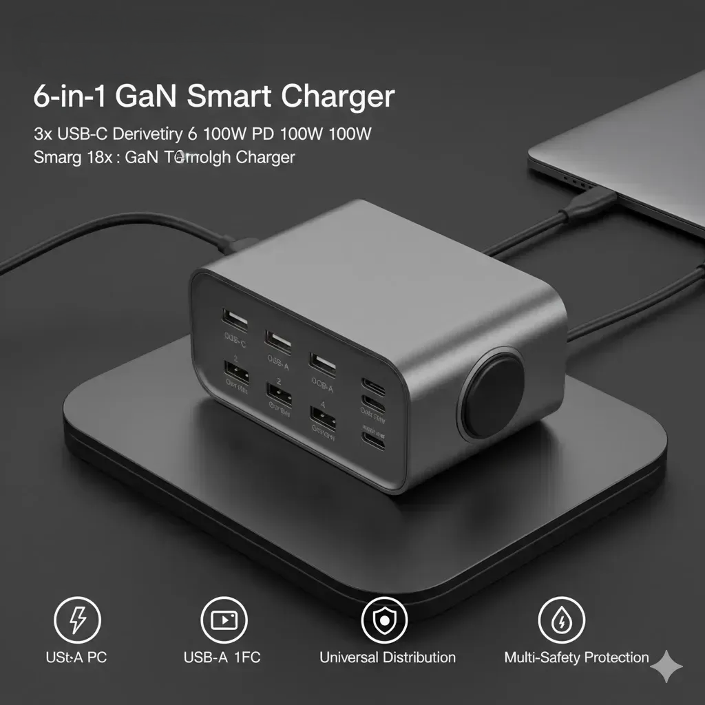 6-in-1 GaN Smart Charger - Image 2